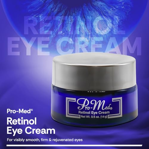 Pro-Med Retinol Eye Cream for Women & Men ? With Vitamin A, C, Hyaluronic Acid & Squalane ? Anti Aging Eye Treatment for Wrinkles, Crow¡¯s Feet, Puffiness, Dark Circles ? 0.5 oz