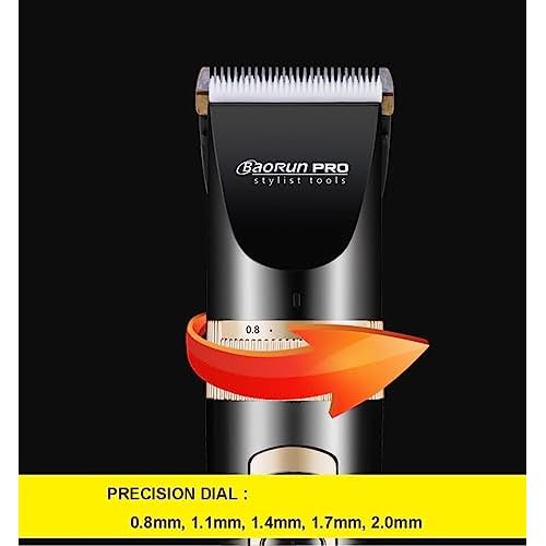 Maxshop Cordless Hair Clippers for Men Kids Grooming Hair Cutting & Trimming Kit with Guide Combs Charging Dock (Gold)