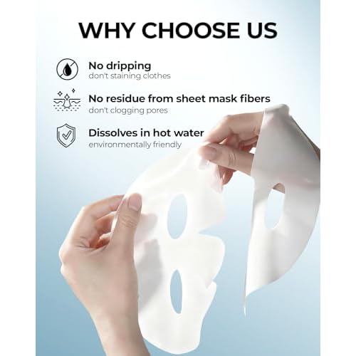 6 Pack Bio-Collagen Face Mask, Hydrating Overnight Masks, Fine Lines Face Lifting Mask for Elasticity, Pore Minimizing, Firming, Moisturizing, Facial Mask Skincare
