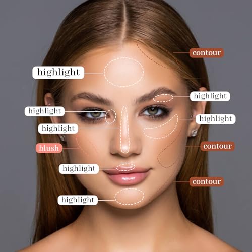 20-Color Makeup Palette Kit: Long-Lasting Blush Highlighter Contour Palette - Buildable Bronzer Powder Face Cosmetics Gift for Women