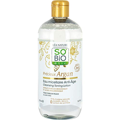 So'Bio ?tic Pr?cieux Argan Cosmebio Cleansing Toning Lotion, 500 ml, 1334516