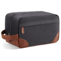 Vorspack Large Travel Toiletry Bag - Hanging Toiletry Bag for Men Water Resistant Canvas Shaving Bag with Large Capacity for Home Travel - Dark Grey