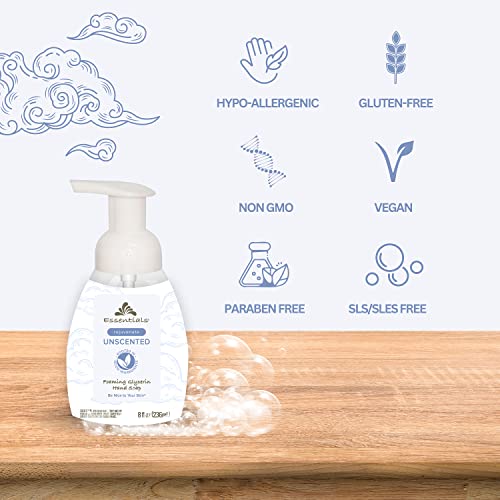 Essentials Foaming Glycerin Hand Soap, Unscented, 8-Fluid Ounce, Pack of 2