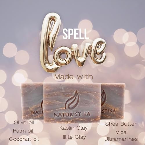 Love Spell Fragrance Soap Bar. Vegan All Handcrafted with Natural and Non-GMO ingredients. Face and Body Soap for Women and Teens. Handmade in USA. (3 Bars, 4.0 oz each)