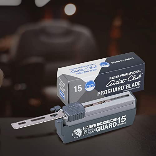 Feather Artist Club ProGuard Razor Blades - (5 Pack of 15) - Single Straight Edge Razor Blades with Guard Refills for Shaving - For Men & Barbers