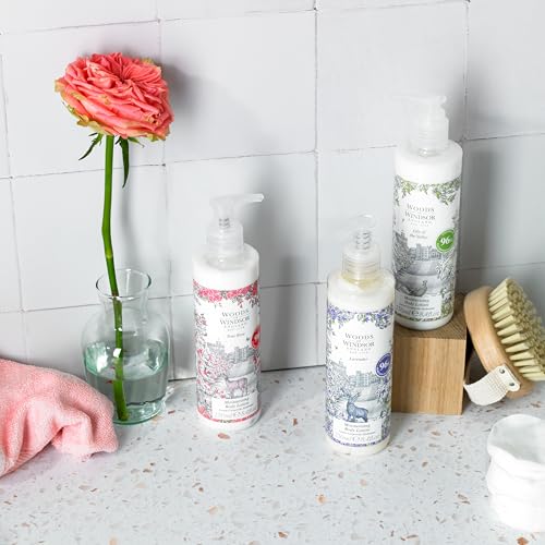 Woods of Windsor Body Lotion, Floral Body Moisturizer for Women with Notes of Patchouli & Musk, Fast Absorbing Body Cream to Help Soften & Moisturize Skin, Lavender Scent 8.45 fl oz