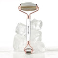 Ice Roller for Face, Dual-Head Stainless Steel, Rose Gold, Facial Massage Tool for Puffiness Reduction, Skin Tightening, Circulation