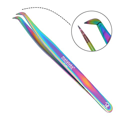 Eyelash Extension Tweezers Japanese Stainless Steel In Multi Titanium Coating