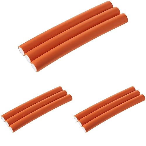 Diane Jumbo Twist-Flex Rod, Orange, 3 count 1 Inch (Pack of 3)