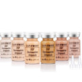 Facial Glow Serum Starter Kit Hyaluronic Acid Essence Foundation Skin Care Kit 0.27oz 6 Vials, Combined With Niacinamide and Peptides To Brighten Skin Tone Anti-Aging Foundation 6-Color(Multicolo)