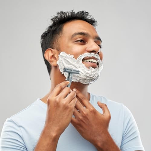 Shaving Kit with Razor, Shaving Cream, Washcloth & Aftershave Wipe ? Men¡¯s Travel Shave Set for Hotels, Shelters & Outreach ? Disposable Grooming Pack (Blue) (10)