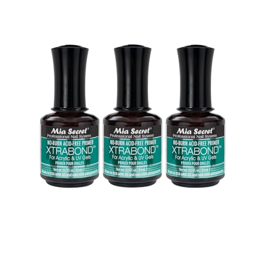 Mia Secret 3PCS No Burn Acid Free Primer Xtra Bond Acrylic Uv Gel 0.5 Fl Oz¡¦