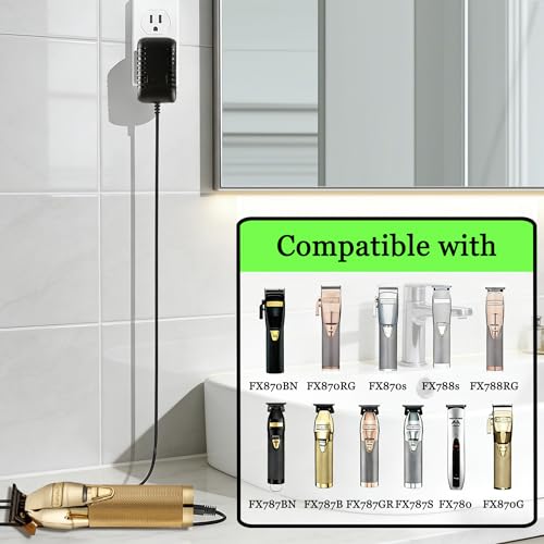 4.5V Charger Compatible with BaByliss PRO FX870, FX788, FX787, FXSSM, FX820, FX726, FX825 Hair Clippers Shaver Trimmers Charging Cable Power Supply Adapter