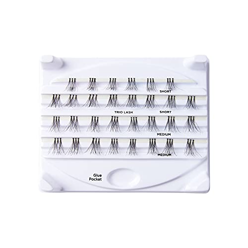i-ENVY by KISS Trio Lash Classic Medium 30 Lashes (Pack of 6) Natural Style 3X Faster Easier Application