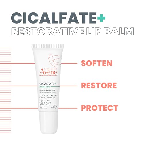 Av?ne Cicalfate Restorative Lip Cream, Long Lasting Moisture to Soothe Dry, Cracked Lips, promotes healthy lip barrier, water resistant, safe for infants, children and adults 0.3 Oz