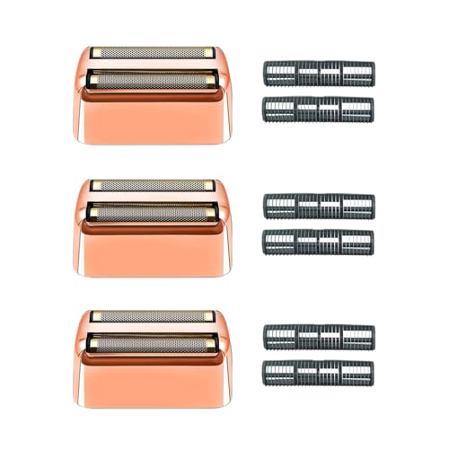 3 pack Professional Replacement Foil and Cutters for BaBylissPRO Barberology Double Foil Shaver, Compatible with BaBylissPRO Barberology FXFS2 Shaver£¬GoldRose Gold