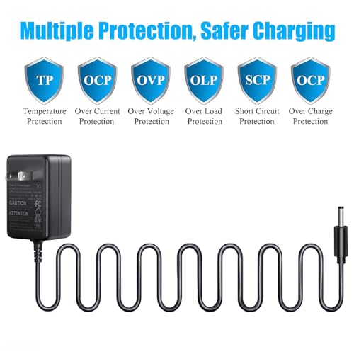SoulBay 4.2V Charger Cord for Wahl Trimmer Clipper 9818 9818L 9854L WNT-8 WNT-9 9864 9876L 9880L 9888L Lithium Ion Beard Shaver Groomer S003HU0420060 S004mu0400090 Class 2 Power Supply Replacement