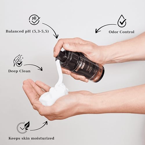 Intimate Wash for Men with Green Tea & Orange Oil | pH Balanced Masculine Foam - Natural Ingredients | Cool, refreshing feeling | Daily Hygiene Care 3.38 fl oz