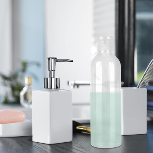 30 Pack 8 oz Clear Plastic Empty Bottles, Leak Proof Travel Size Bottles with Flip Cap for Body Wash, Shampoo, Lotion, Conditioner