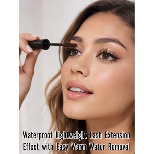 Mynena Coffee Brown Waterproof Lash Tubing Mascara | Smudge-Proof Flake-Free Long Lasting Lightweight Eyelash Extension Effect | Lengthening Defining Curling Buildable Formula Eye Makeup