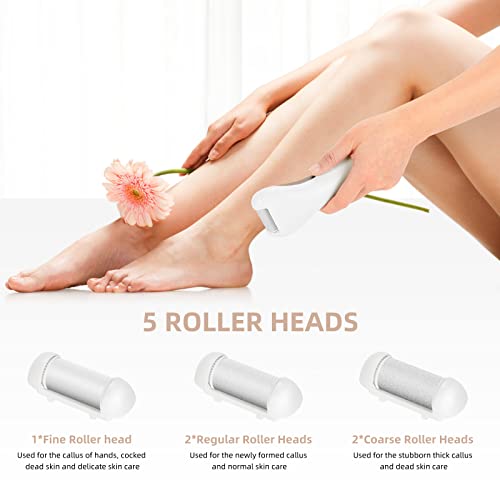 Callus Remover for Feet, Nicebirdie Electric Foot File Callus Removers Rechargeable Waterproof Pedicure Tools Foot Scrubber Shaver Feet Care Tool for Cracked Heels Dead Skin £¨Blue+Golden £©