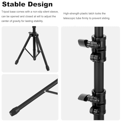 Tattoo Armrest Stand with Tray & Tripod Base ? Tattoo Arm Leg Rest Stand Adjustable Height & Angle, Portable Leather Support for Tattoo Artists, Studios & Mobile Work