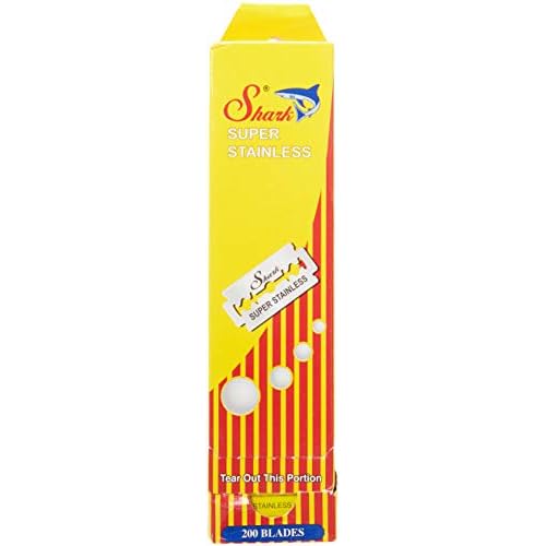 Shark Double Edge Razor Blades, Super Stainless, 200 Count