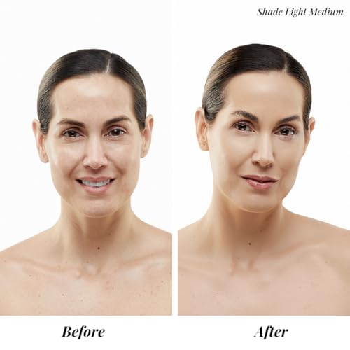 Jerome Alexander MagicMinerals AirBrush Foundation ? 2 Piece Set with Airbrush Foundation and Kabuki Brush - Spray Makeup with Anti-aging Ingredients for Smooth Radiant Skin - Light Medium