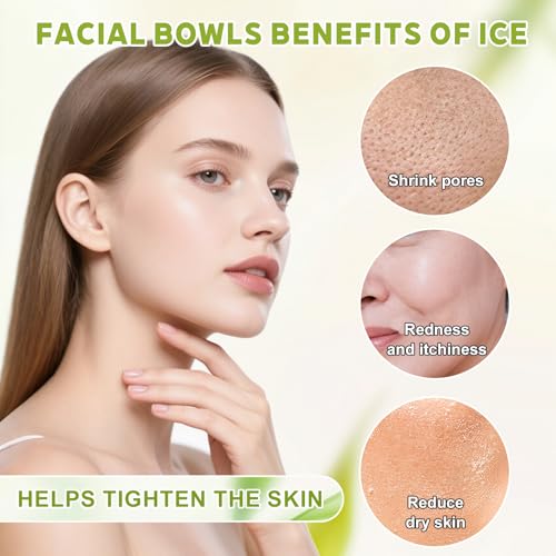 Cmonie Silicone Face Bowl for Ice with Built-In Icetray ? Collapsible Silicone Facial Ice Bath Bowl for Cold Plunge Therapy, Ice Water Facials at Home
