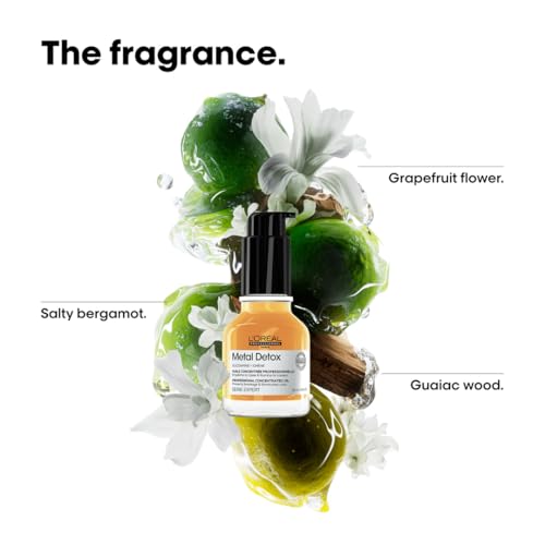 L'Oreal Professionnel Metal Detox Leave-In Oil - Detoxifies, Prevents Damage and Prolongs Hair Color With Shine