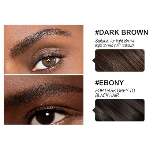 MAEPEOR Eyebrow Pencil 6 Colors Define Shape and Fill Brows with Brush, Longwearing Eye Brow Pencil for Soft Textured Natural Daily Look (05 Dark Brown)