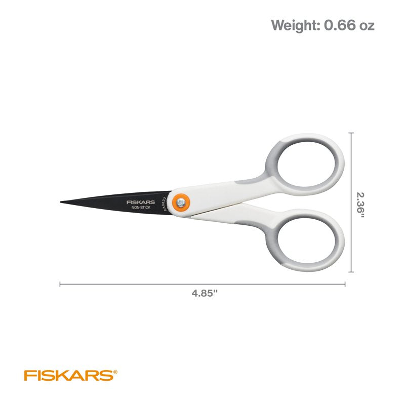 Micro-Tip Precision Scissors with Softgrip - Fiskars 5 Inch for Crafts & Sewing