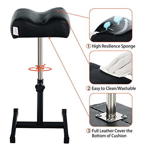 Pedicure Manicure Footrest Adjustable Height Stand Beauty SPA Salon Nail Care Black