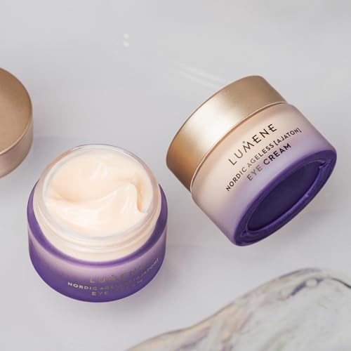 Lumene Ajaton Nordic Ageless Eye Cream - Anti Aging Eye Cream Reduces Fine Lines and Wrinkles - Antioxidant Formula Nurtures & Moisturizes Under Eye Area - Skin Firming Dark Circle Eye Cream (15ml)