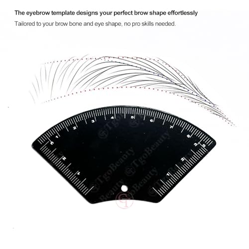 Aluminum Alloy Reuse Fast Drawing Eyebrow Design Ruler Microblading Mapping Tool Shaping Permanent Makeup Drawing Guide Ruler Tattoo Supplies (B)