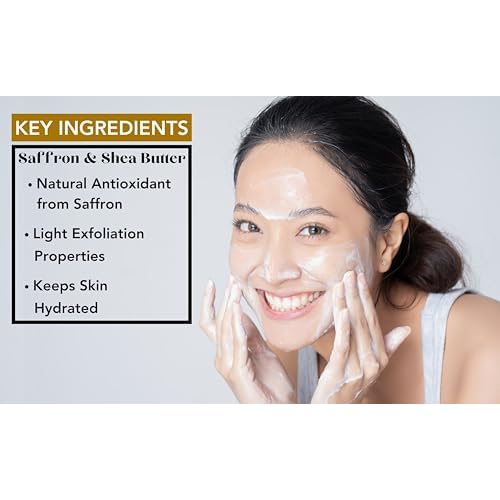 Beauty Gift Set 3pc inc Glycerin Facial Cleansing Soap, Saffron & Rose Facial Scrub, Saffron & Rose Facial Mist Spray Toner