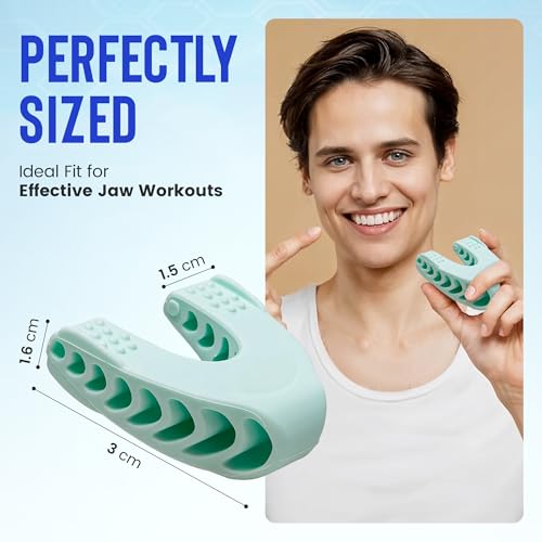 Achilles Fitness Double Chin Reducer Jaw Exerciser ? Jawline Sculptor and Face Slimmer for Women and Men ? Encourages Jaw Movement and Aids in Natural Jaw Function - Ideal for Mewing Practice