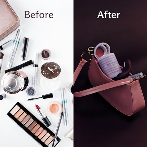 Subtl Beauty 3-in-1 Makeup Stack ? Cream Bronzer, Powder Highlighter & Lip Glaze for On-the-Go Touch Ups ? Lightweight, Travel-Friendly, Blendable Balm (Fair/Biscotti)