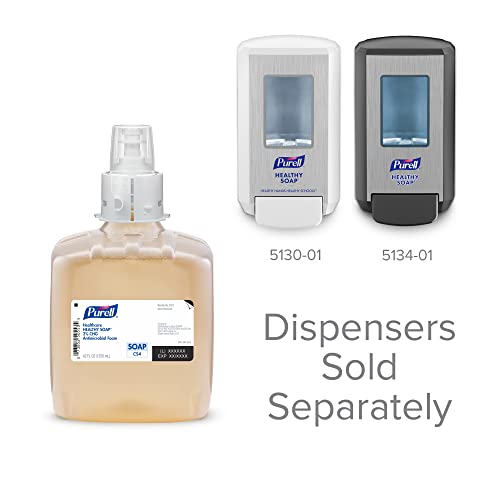 PURELL Healthcare HEALTHY SOAP 2% CHG Antimicrobial Foam, Fragrance Free, 1250 mL Foam Refill for PURELL CS4 Manual Soap Dispenser (Pack of 3) - 5181-03 - Manufactured by GOJO, Inc.