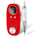 Delanie Rechargeable Nail Drill for Acrylic and Gel Nails 35000 RPM, Efile Nail Drill Professional with 5000mAh Battery, Portable Electric Nails Drill with Coreless Motor for Manicure Pedicure, Red