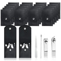 100 Sets Finger Nail Clipper Set Bulk,4 in 1 Black Adult Stainless Steel Travel Manicure Kit with Case Individually Wrapped Nail Clippers Bulk for Homeless,Hotel,Charity