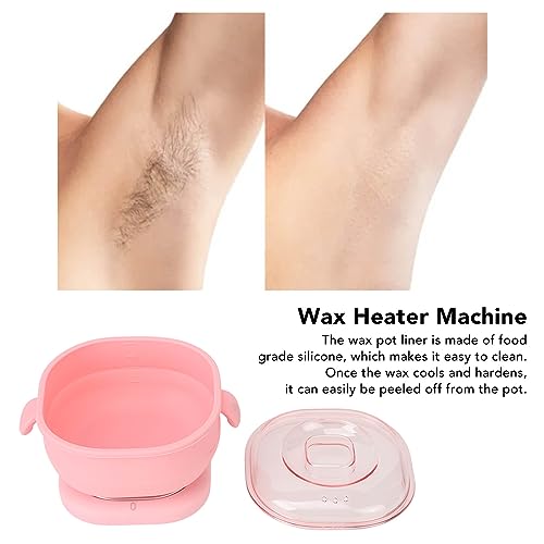 Wax Heater, US Plug 110-120V 100W Electric Hot Wax Warmer Machine, 400ml Silicone Silicone Pot Liner Melting Waxer for Hair Removal
