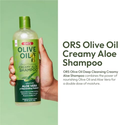 ORS Olive Oil Moisture Restore Creamy Aloe Shampoo Infused with Aleo Vera 12.5 Ounce