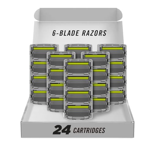 SWIPE Premium Men's 6-Blade Razor Refills (24) (No Trimmer)