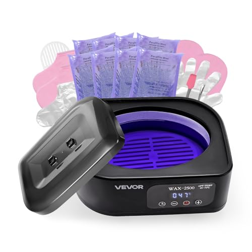 VEVOR Paraffin Wax Machine for Hands and Feet, 3500ML Professional Paraffin Wax Warmer, 113¢µ-167¢µ Digital Display Paraffin Bath Moisturizing Kit with Timer for Skin Hydration, Home Spa, Beauty Salons