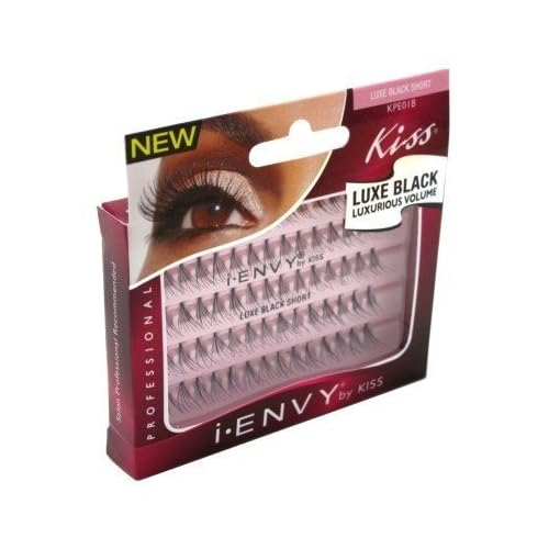 Kiss I Envy Luxe Black Short Lashes Black (2 Pack) by kiss i envy