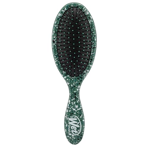 Wet Brush Original Detangler Hair Brush - Supercharged Emerald - All Hair Types - Ultra-Soft IntelliFlex Detangler Bristles Glide Through Tangles with Ease - Pain-Free Comb for Men & Women