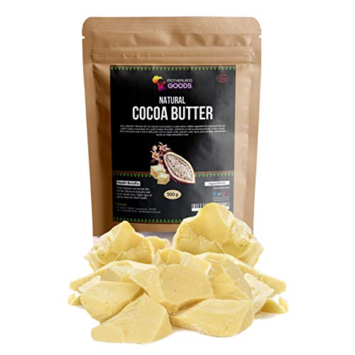 Natural Cocoa Butter Chunks - 8 oz Organic & Raw Body Moisturizer for Sensitive Skin, Anti-Aging, Scars & Eczema Relief (West Africa)