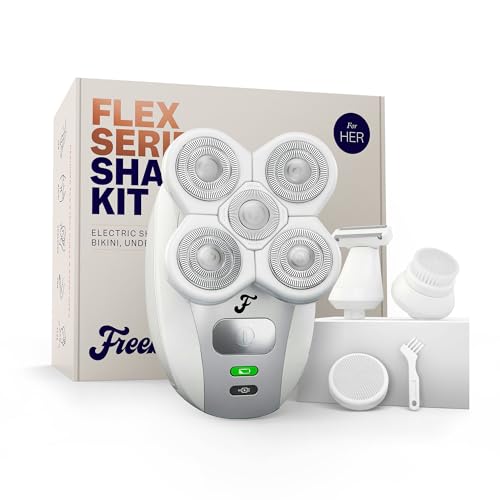 Freebird FlexSeries Electric Razor for Women - Silk Smooth Legs, Body Hair, & Pubic Shaver - for Private Area, Sensitive Skin, Bikini Trimmer