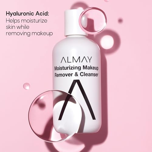 Almay Moisturizing Makeup Remover, Dermatologist Tested and Fragrance-Free, Hypoallergenic Cleanser, Removes Regular and Longwear Formulas, 4 Fl Oz (1 Pack)